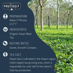 Packaging of Organic Positively Assam TGFOP, USDA Organic quality