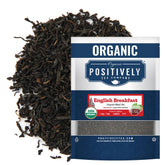 Organic Positively Tea Company English Breakfast loose leaf dry leaves ideal for a rich morning brew.