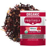 Organic Positively Hibiscus Tea loose-leaf brew for a fragrant caffeine-free cup