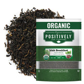 Organic Positively Irish Breakfast loose-leaf tea, bold morning wake-up.