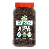 Organic Spice Resource Organic Whole Cloves bottle, fragrant aroma for sauces and stews.