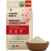 Organic Tattva Jowar Flour 4lb pack for versatile gluten-free baking at home