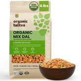 Organic Tattva Mix Dal bulk bag with unpolished lentils for protein-rich meals