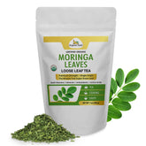 Organic Veda Moringa Tea Leaves loose-leaf ready to brew for a caffeine-free cup