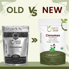 Organic Way loose cinnamon bark close-up for tea blends.