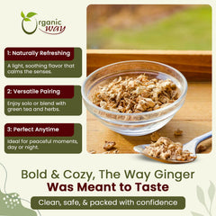 Organic Way premium dried ginger – spice-blend inspiration, adding bold aroma