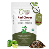 Organic Way red clover flowers cut and sifted for easy tea brewing