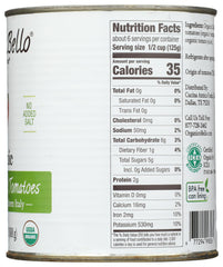 Organico Bello label closeup shows organic ingredients and certification
