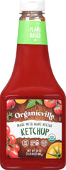 Organicville Organic Ketchup 24 oz bottle ready for family meals.