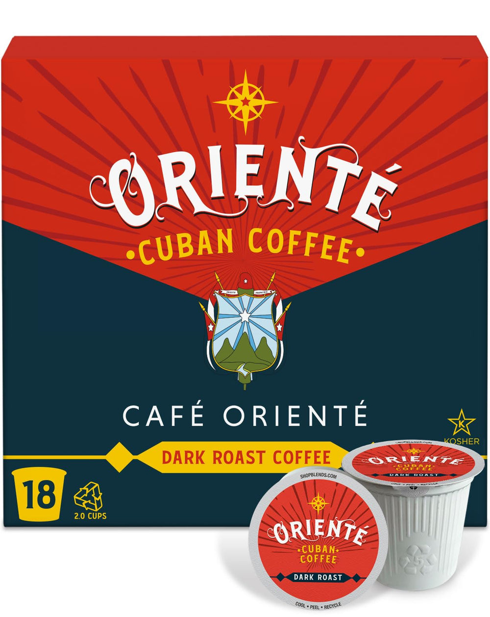 Oriente Dark Roast Coffee Pods deliver bold flavor for a smooth, café-style morning.