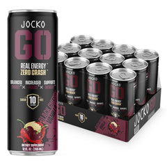 Origin Jocko GO energy drink black cherry vanilla can for a sugar-free energy boost