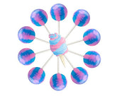 Original Gourmet Cotton Candy Lollipop Bag displays vibrant sticks for party favors