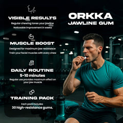 ORKKA Jawline Gum vegan-friendly formula for plant-based users seeking natural facial training.