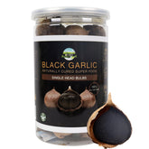 Orsky Black Garlic bottle cap label communicates origin and quality for safe, ready-to-eat snacking.