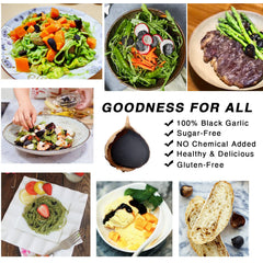 Orsky Black Garlic snack-ready image emphasizes versatile ingredient for salads and trails.