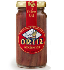 Ortiz anchovies firm-buttery fillet closeup ideal for toppings and salads.