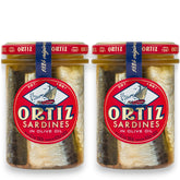 Ortiz sardines old-style jar highlighting premium texture for tapas and salads