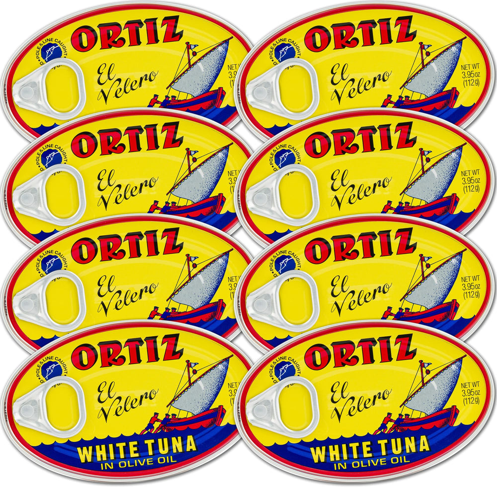 Ortiz white tuna in olive oil: tender slices ideal for salads.