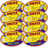 Ortiz white tuna in olive oil: tender slices ideal for salads.