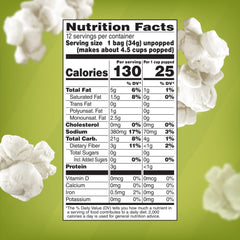 Orville Redenbacher's popcorn close-up showing avocado oil and no artificial preservatives