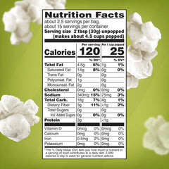 Orville Redenbacher's microwave bag featuring avocado oil sea salt for quick snack.