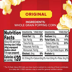 Close-up of Orville Redenbacher's Original Yellow unpopped kernels showing quality.