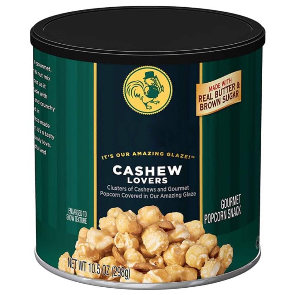 Orville Redenbacher's Poppycock Cashew Lovers glaze closeup for a creamy buttery snack