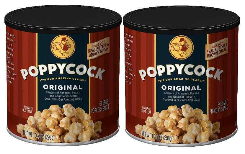 Orville Redenbacher's Poppycock Original clusters with almonds and pecans, gluten-free snack.