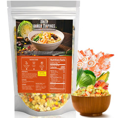 Oryvox dried ramen toppings vegetable-seafood-mix enhances instant noodles with natural ingredients