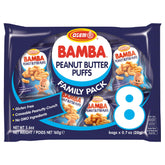 Osem Bamba Peanut Butter Puffs pack front view, ideal for on-the-go snacking
