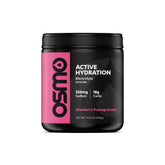 Osmo Active Hydration front tub blueberry showing clean packaging and servings benefit