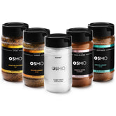 osmo front packaging bundle showing five jars and neat arrangement with clear benefit