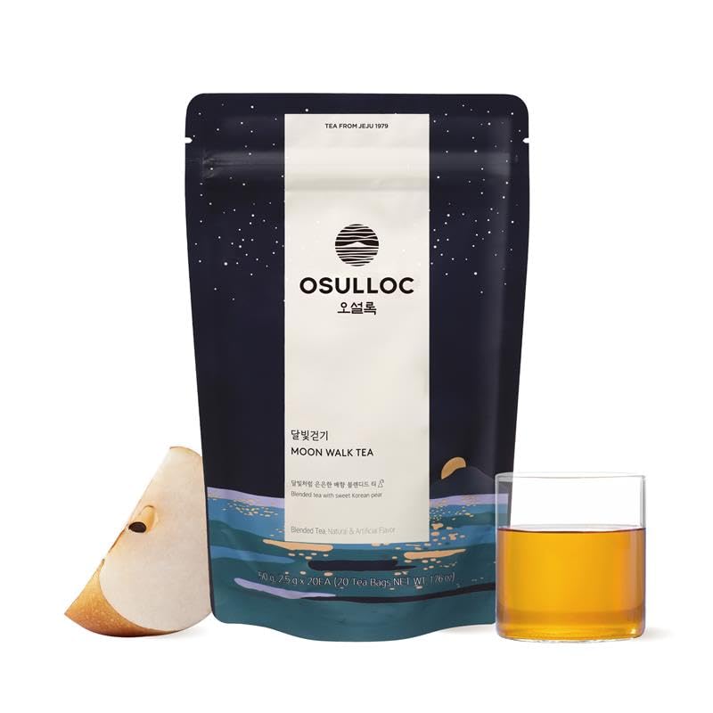 Osulloc Moon Walk Tea bags show Korean pear flavor for a daily ritual.