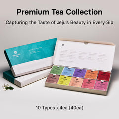 OSULLOC tea sampler with 10 flavors offers daily tastings.