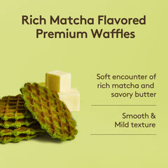 Osulloc waffles served with tea shows ideal afternoon pairing.