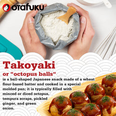 Otafuku Takoyaki pan molds for perfectly round octopus balls.