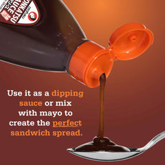 Otafuku Tonkatsu Sauce on a dipping plate for authentic fried meals