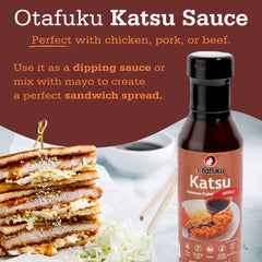 Otafuku Tonkatsu Sauce ingredients on label highlight gluten-free soy sauce.
