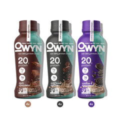 OWYN protein shake dark chocolate bottle offers a dairy-free protein boost for on-the-go fuel