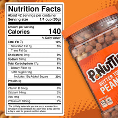 Close-up of glossy butter toffee coating on P-Nuttles peanuts