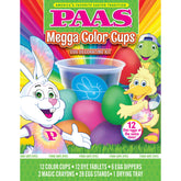 PAAS Megga Color Cups kit for quick, mess-free egg decorating at home.