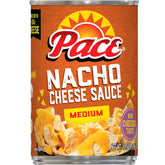 Pace Medium Nacho Cheese Sauce can front view for dip-ready snacks