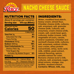 Pace Medium Nacho Cheese Sauce pour-smooth shot for drizzling over nachos