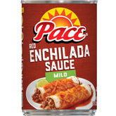Pace Mild Red Enchilada Sauce can on counter ready to elevate enchiladas