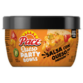 Pace Queso Blanco dip bowl ready to dip crispy tortilla chips at parties.