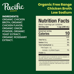 Pouring Pacific Foods broth shows a low sodium option for lighter weeknight meals