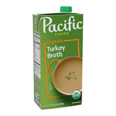 Pacific Foods Organic Turkey Broth being poured to start a rich soup base.