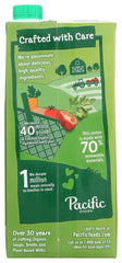 Pacific Foods vegetable broth pour action showing quick flavor enhancer for meals.