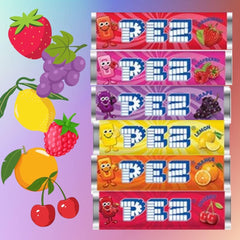 Page74 Pez refill rolls in assorted flavors for convenient, snack-ready moments.