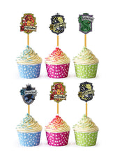 PALAMEWVDAZCV Happy Choice 24x Cupcake Topper Picks with Harry P House design brighten cupcakes at events.